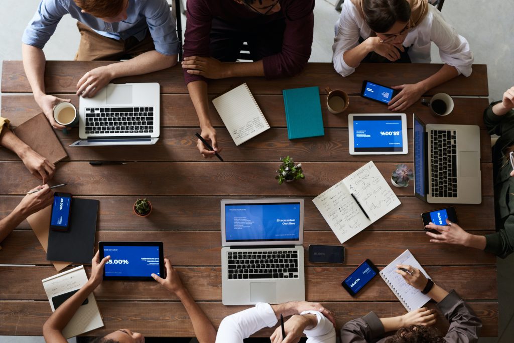 Stock photo of staff working