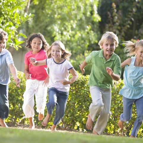 children running