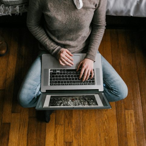 person on laptop
