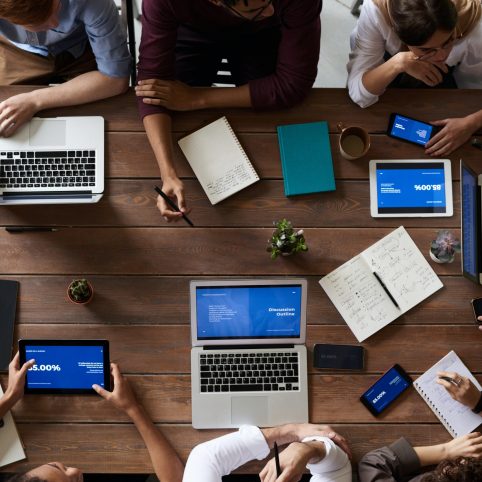 Stock photo of staff working