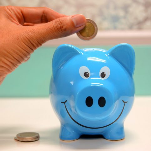 Picture of blue piggy bank