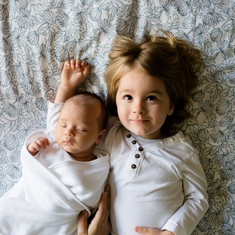 Photo of a young brother and sister